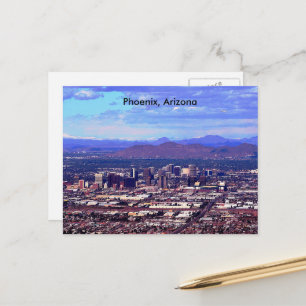 Skyline von Phoenix Arizona am Tag Postkarte