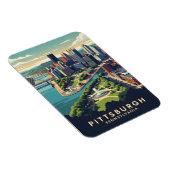 Skyline von Pittsburgh, Pennsylvania Magnet (Rechte Seite)