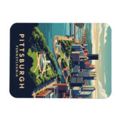 Skyline von Pittsburgh, Pennsylvania Magnet (Horizontal)