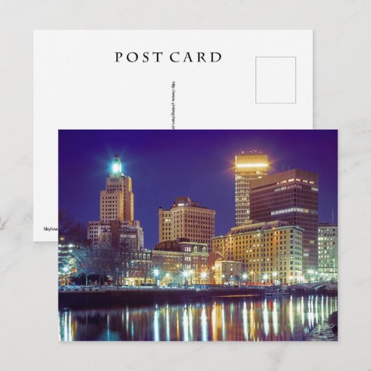 Skyline von Providence, Rhode Island Postkarte (Vorne/Hinten)