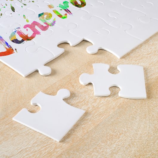 Skyline von Rio de Janeiro in Aquarellfarben Puzzle (Seite)