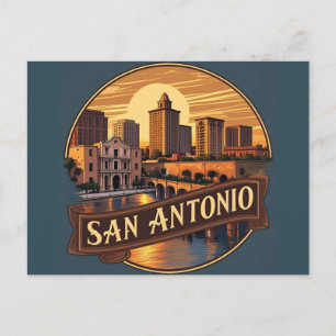 Skyline von San Antonio Texas Postkarte