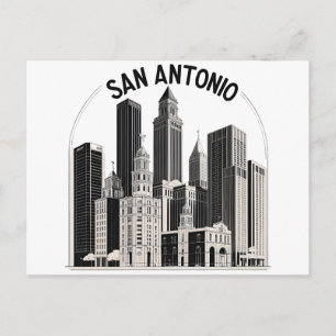 Skyline von San Antonio Texas Postkarte
