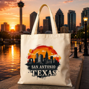 Skyline von San Antonio Texas Tragetasche