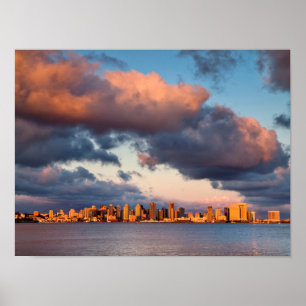 Skyline von San Diego Bay Poster