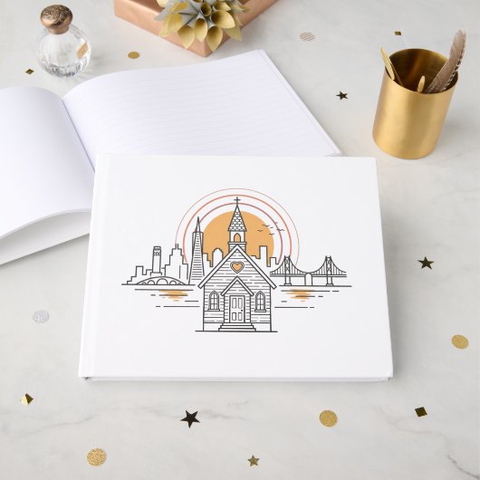 Skyline von San Francisco Gästebuch (Vorderseite Offen)