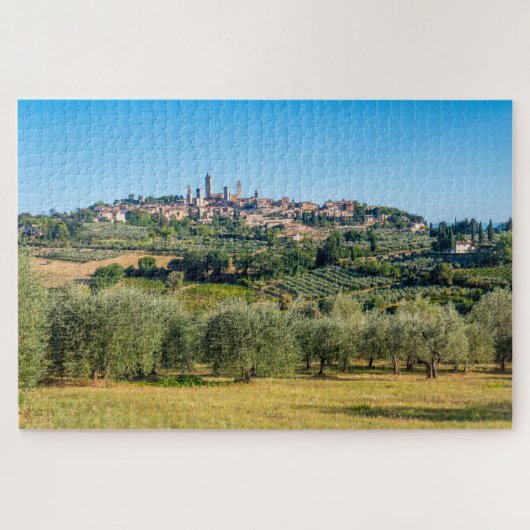 Skyline von San Gimignano, Toskana Puzzle (Horizontal)