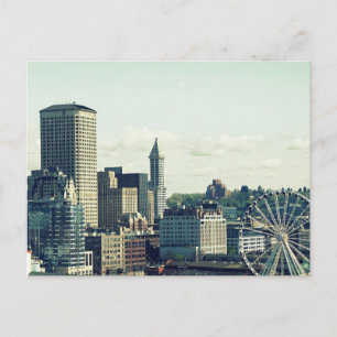 Skyline von Seattle Ankündigungspostkarte