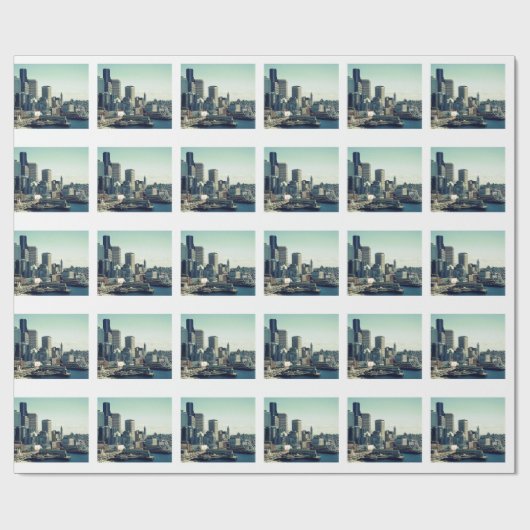 Skyline von Seattle Geschenkpapier (Flach)