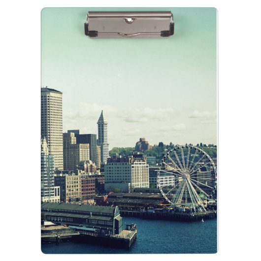 Skyline von Seattle Klemmbrett (Vorderseite)