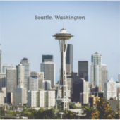 Skyline von Seattle, Washington Aufkleber (Vorderseite)