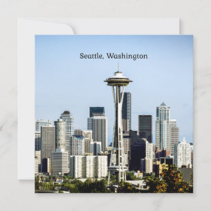 Skyline von Seattle, Washington Karte
