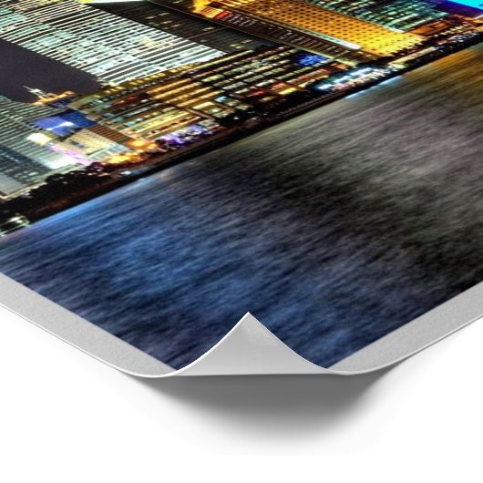 Skyline von Shanghai - Poster (Ecke)