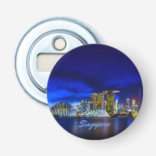 Skyline von Singapur bei Nacht Flaschenöffner