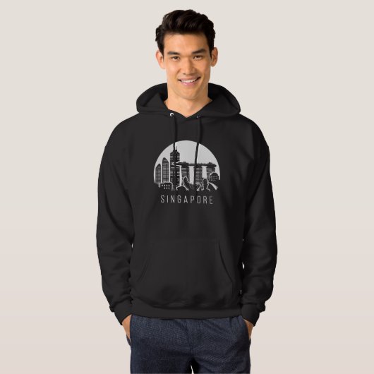 Skyline von Singapur Hoodie (Vorne ganz)