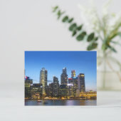 Skyline von Singapur Postkarte (Stehend Vorderseite)