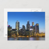 Skyline von Singapur Postkarte (Vorne/Hinten)