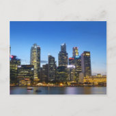 Skyline von Singapur Postkarte (Vorderseite)