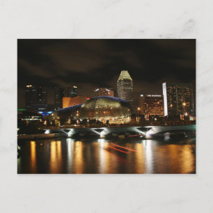 Skyline von Singapur Postkarte
