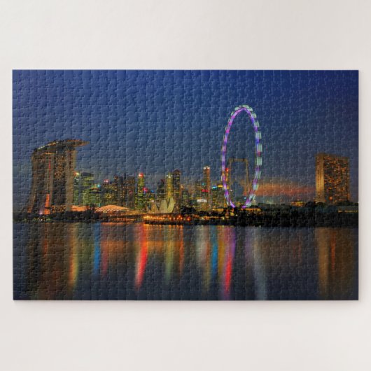 Skyline von Singapur Puzzle (Horizontal)