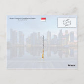 Skyline von Singapurs Central Business District Postkarte (Rückseite)