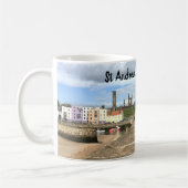 Skyline von St Andrews, Pfeife, Schottland mit Kaffeetasse (Links)