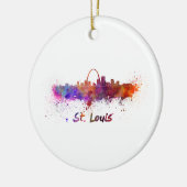 Skyline von St. Louis im Wasser Keramikornament (Links)