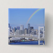 Skyline von Tokio und Rainbow Bridge Button (Vorderseite)