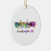 Skyline von Washington DC in Aquarellfarben Keramikornament (Rechts)