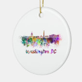Skyline von Washington DC in Aquarellfarben Keramikornament (Links)
