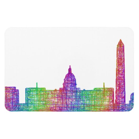 Skyline von Washington DC Magnet (Horizontal)