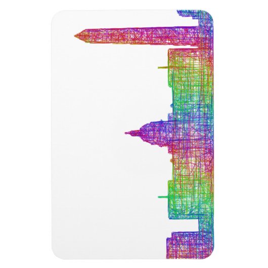 Skyline von Washington DC Magnet (Vertikal)