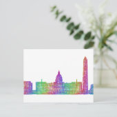 Skyline von Washington DC Postkarte (Stehend Vorderseite)