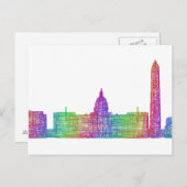 Skyline von Washington DC Postkarte (Vorne/Hinten)
