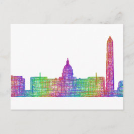 Skyline von Washington DC Postkarte