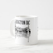 Skyline von Washington Dc Sehenswürdigkeiten Kaffeetasse (Vorderseite Links)