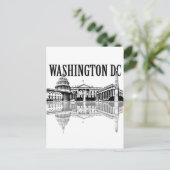 Skyline von Washington Dc Sehenswürdigkeiten Postkarte (Stehend Vorderseite)