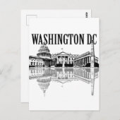 Skyline von Washington Dc Sehenswürdigkeiten Postkarte (Vorne/Hinten)