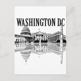 Skyline von Washington Dc Sehenswürdigkeiten Postkarte
