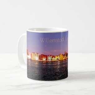 Skyline von Willemstad in der Nacht Kaffeetasse