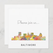 SKYLINE WB1 BALTIMORES MARYLAND - EINLADUNG (Vorne/Hinten)