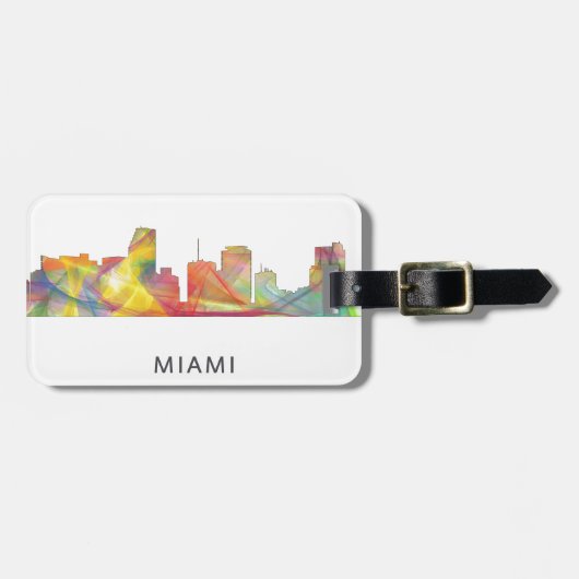 SKYLINE WB1 MIAMIS FLORIDA GEPÄCKANHÄNGER (Vorderseite horizontal)