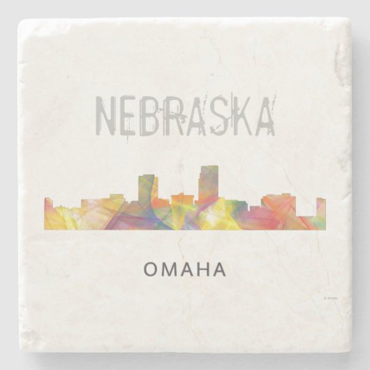 SKYLINE WB1 OMAHAS NEBRASKA - STEINUNTERSETZER (Vorderseite)