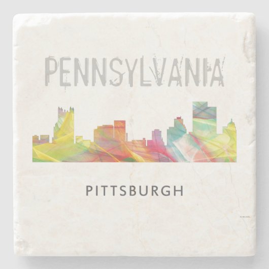 SKYLINE WB1- PITTSBURGHS PENNSYLVANIA STEINUNTERSETZER (Vorderseite)