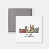 skylinebasel-design magnet (Vorderseite/Rückseite)