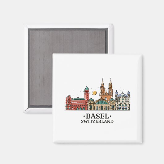 skylinebasel-design magnet (Vorderseite/Rückseite)