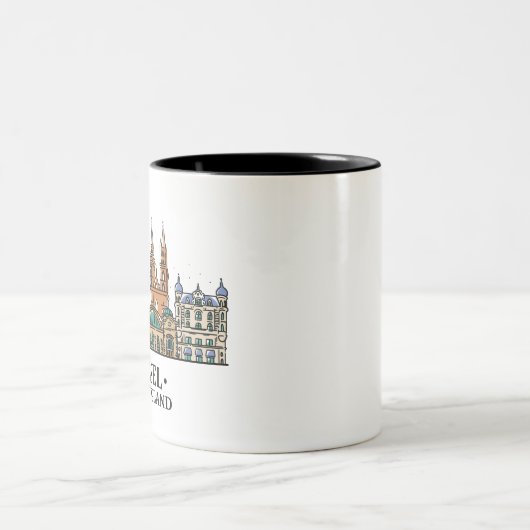 skylinebasel-design zweifarbige tasse (Mittel)