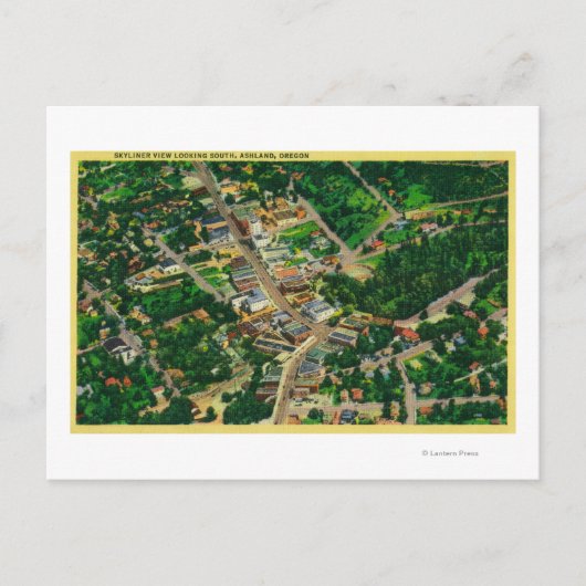 Skyliner-Ansicht mit Blick nach Süden über Ashland Postkarte (Vorderseite)
