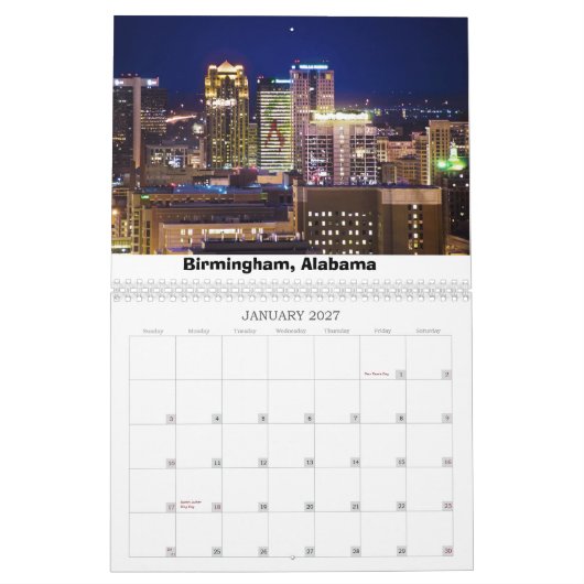 Skylines der USA Kalender (Jan 2027)