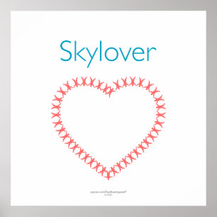Skylover relatives Arbeits-Herz Poster